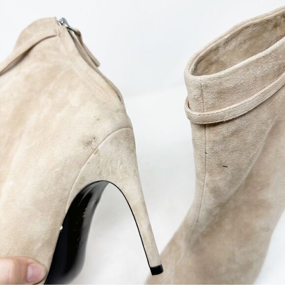 Reiss Ashton Suede Pointed Toe Buckle Stiletto Heeled Boots 39 - Picture 9 of 11
